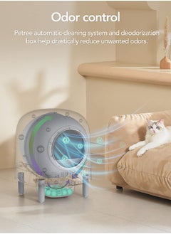 Mi VAZA Smart Cat Litter Box - Self Cleaning and Odor Removal - Free Your Hands - Remote Control and Data Monitor - Intelligent Sensing Objects - Automatic Collection of Feces - 56L Large Pet Toilet House  - Image 3