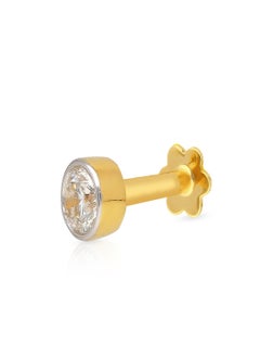 Malabar Gold and Diamonds دبوس أنف من الألماس الأصفر النقي 18 قيراطًا بدرجة نقاء 750 MSOB3R002NP1YVVSVS-GH للنساء  - Image 2