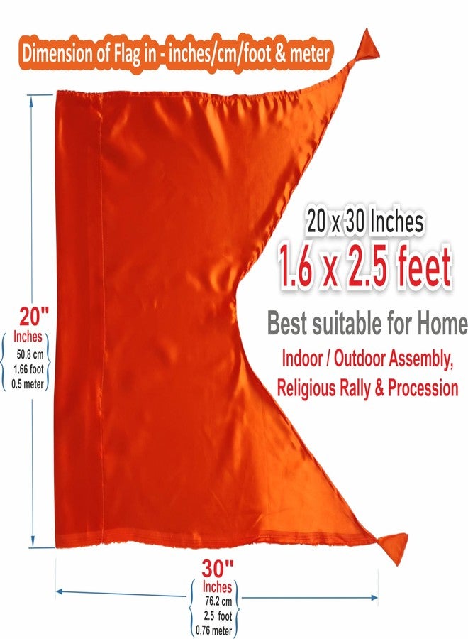 La Jarden Orange Bhagwa Flag, 20x30 Inches, Pack of 2 - Image 2