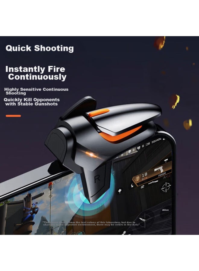 KOVOL Kovokov Pubg Mobile Auto Four-finger Shooting Assist Button, Tap Counter, Shoulder Buttons, External Controller, Compatible With Android And Ios - Image 1