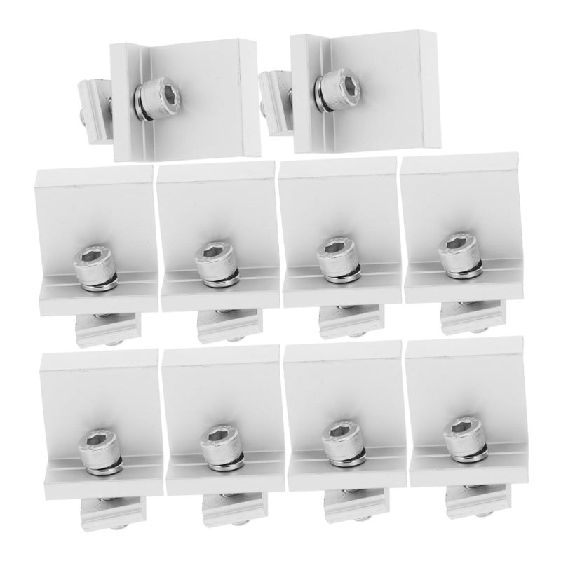Aluminum Alloy Solar Panel End Clamps 10Pcs for Secure Roof Mounting Enhanced Stability - Image 2