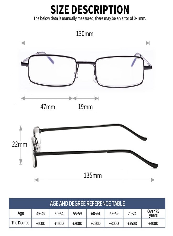 OWTXIS 2 Pack Blue Light Blocking Reading Glasses - Slim Pocket Readers with Pen Clip Case Mini Lightweight Readers (Black, Gunmetal, +2.00) - Image 5