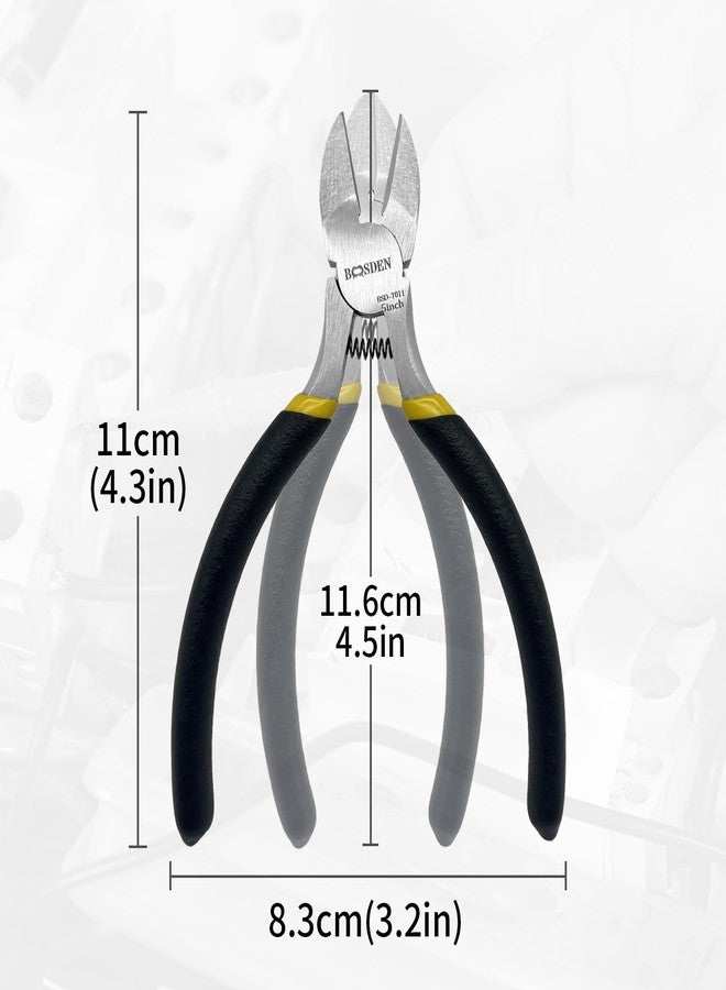 BOOSDEN 5" Diagonal Cutters,5 Pack Wire Cutters,DIY Cutting Pliers,Spring Loaded Side Cutters, Wire Snips for Jewelry Making and Wire Cutting - Image 2