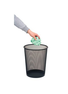 Maxi Maxi Mesh Waste Bin 18 Liter Black, Ideal For Use In The Office, Kitchen, Bathroom, Room etc  - Image 2