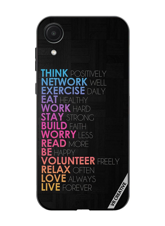 VR CREATIVE Protective Case Cover For Samsung Galaxy A03 Core Think Positively Network Well Design Multicolour - Image 1
