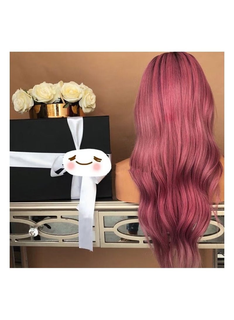 ORiTi Long Curly Hair Wig Wine Red - Image 3