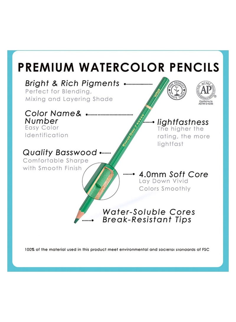 120pcs Art Supplies Water Soluble Wooden Painted Pencil Set Gift Box - Image 4