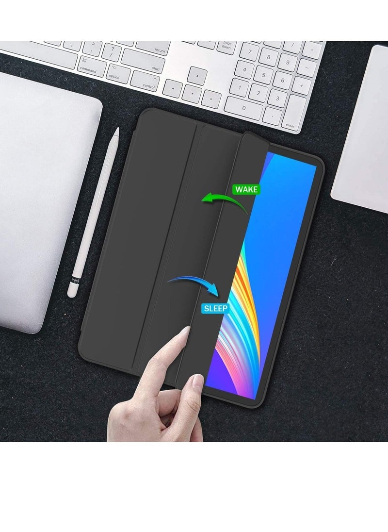 DUSALA New iPad Pro 12.9 Case 2022(6th Gen)/2021(5th Gen) with Pencil Holder [Support iPad 2nd Pencil Charging/Pair],Trifold Stand Smart Case with Soft TPU Back,Auto Wake/Sleep - Image 5