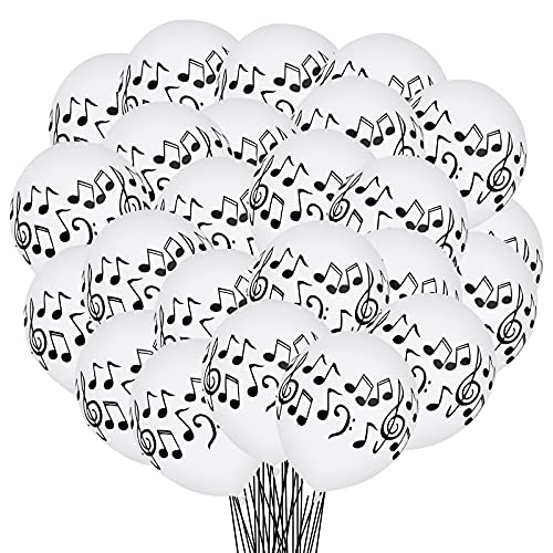 Lecpeting 30 Pcs Music Notes Balloons Music Party Decoration Balloons 12 Inches Latex Balloon for Musical Theme Birthday Party Decorations - Image 1