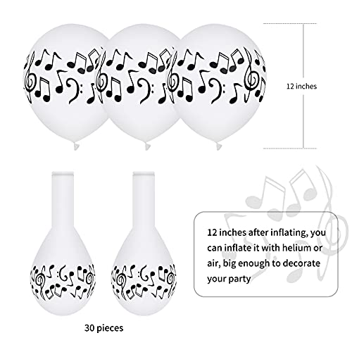 Lecpeting 30 Pcs Music Notes Balloons Music Party Decoration Balloons 12 Inches Latex Balloon for Musical Theme Birthday Party Decorations - Image 5