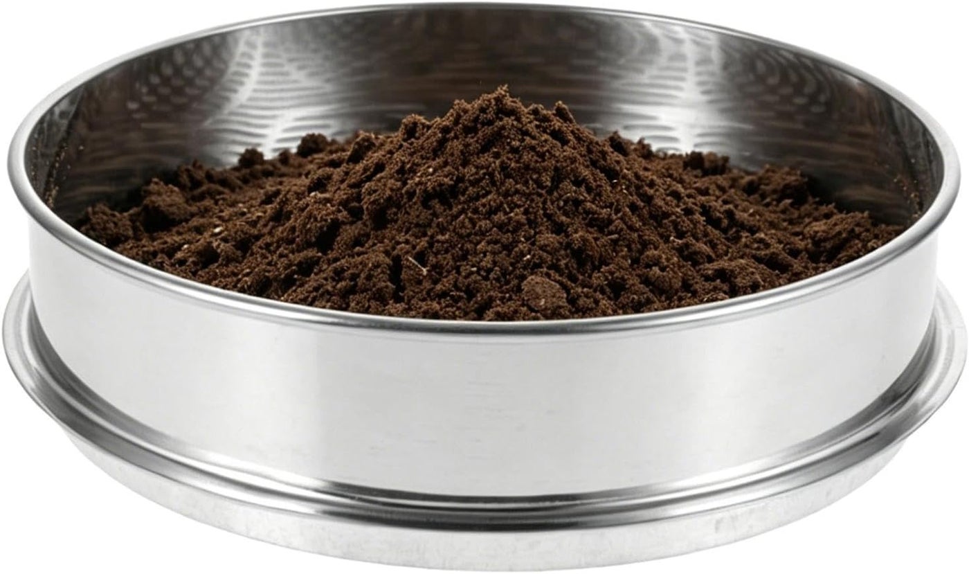 Dirt Sifter for Gardening - Round Hole Mesh Sieve Screen,Stainless Steel Rock Sifter - for Nursery Farm School Lawn Yard Beach Kitchen Home