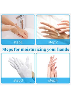 TsMADDTs TsMADDTs 5 Pairs Cotton Gloves, White Gloves for Dry Hands Moisturizing Gloves Overnight, Cotton Gloves for Sleeping Inspection Cloth Gloves  - Image 5