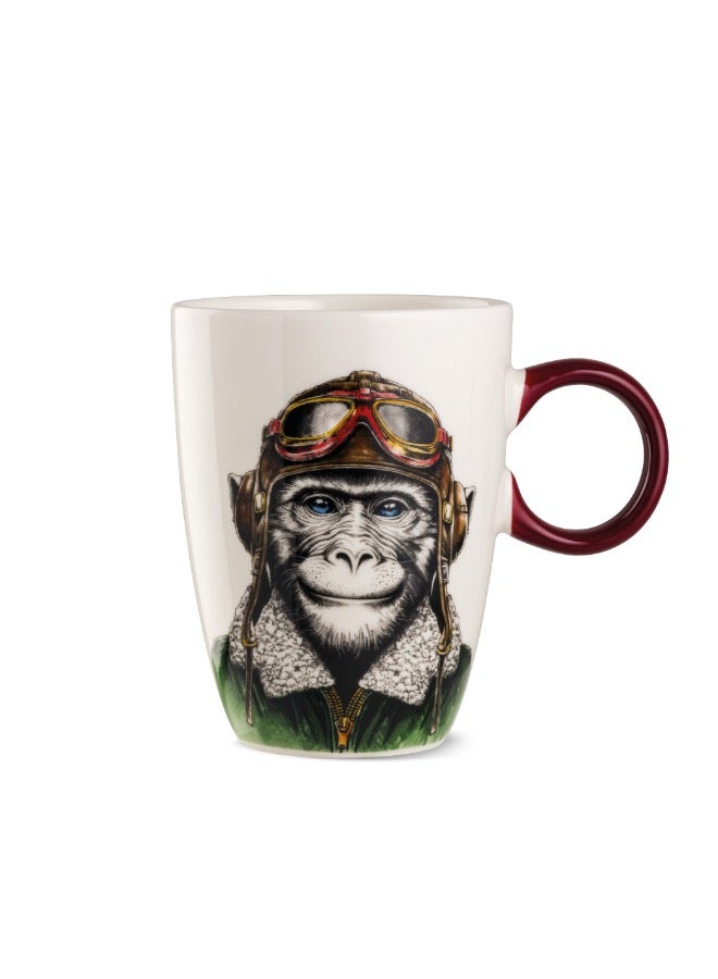 ايجان Mug Human Essence Monkey 430 ml New Bone China Dishwasher & Microwave Safe 