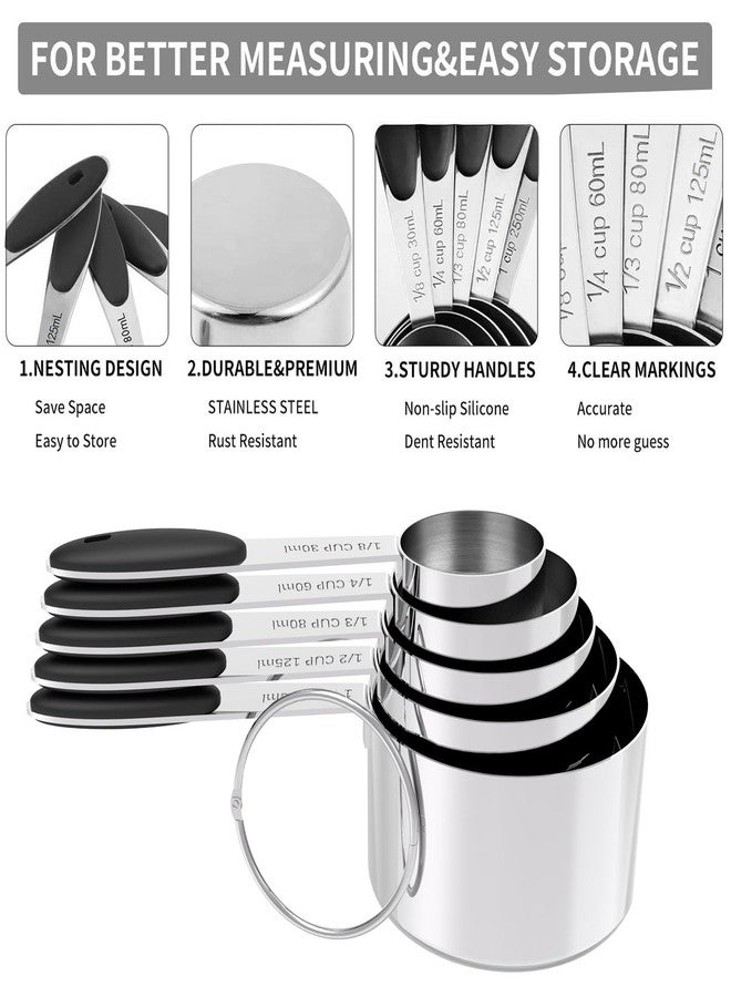 TILUCK Measuring Cups and Spoons Set, Stainless Steel, Kitchen Utensils for Cooking and Baking (10) - Image 5