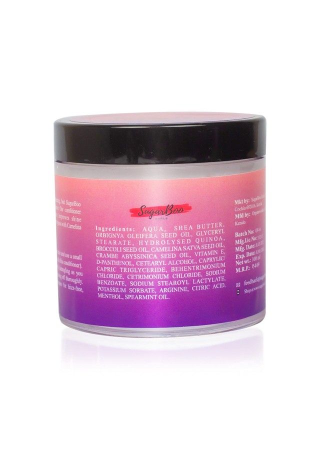 SugarBoo Curls Hydrating Conditioner (100Ml) For Dry Frizzy Wavy Curly Hair. Vegan & Cg Friendly. No Parabens Sulphates & Other Nasties - Image 3