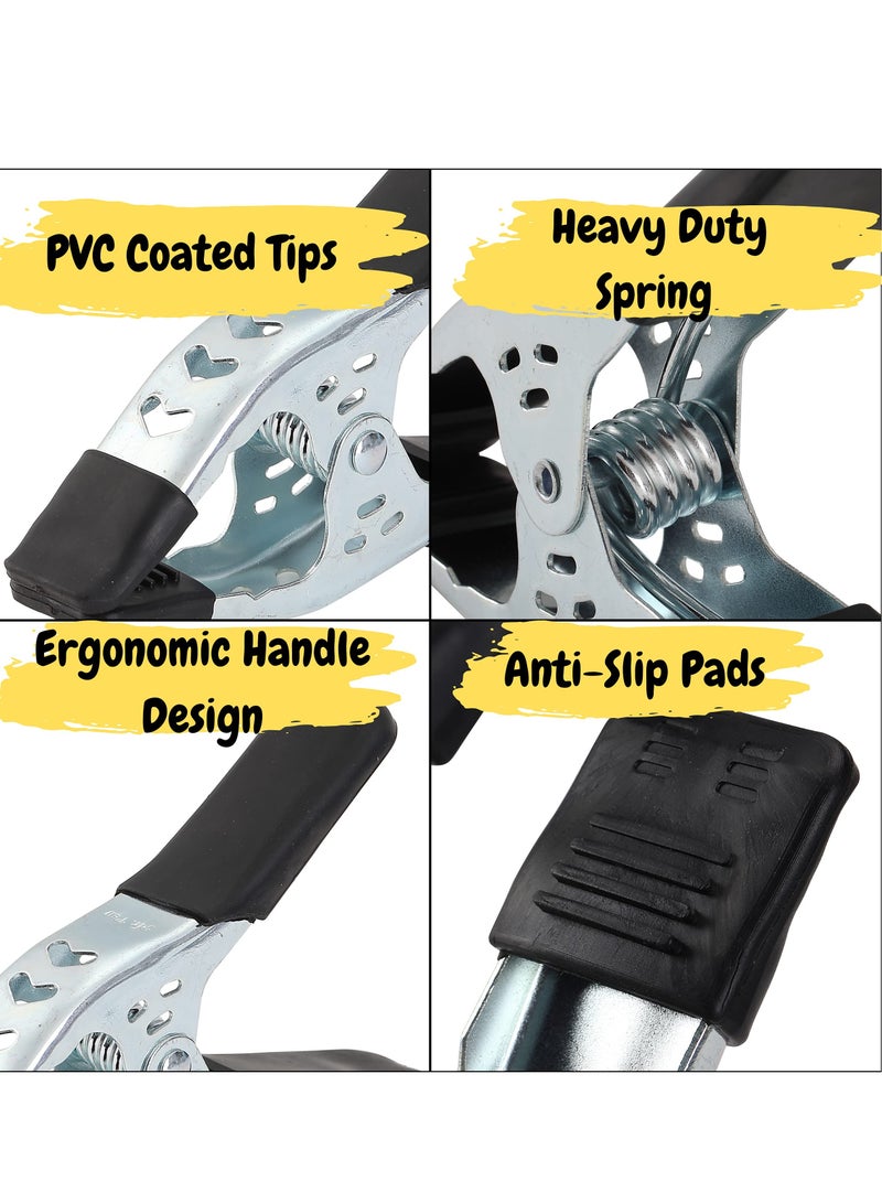 KASTWAVE Spring Clamps, 2 Pack, 6 Inches, Clamps Heavy Duty, Clamps, Spring Clips, Metal Clamps, Heavy Duty Clamps, Heavy Duty Clasp, Spring Metal Clamps, Heavy Duty Clips Clamp, Hand Clamps - Image 2