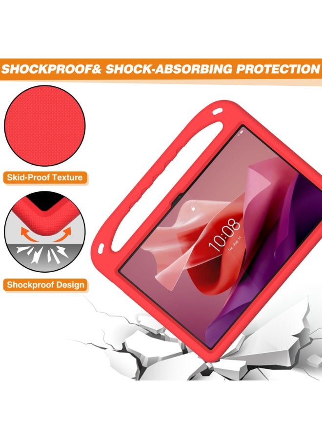 general Tablet Case for Lenovo Tab P12 12.7 Inch (2023), EVA Foam Lightweight Shockproof, Tablet Cover with Handle Stand and Pen Slot Case for Children Firendly - Image 4