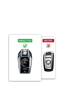 OUYoo OUYoo For BMW LCD Screen Key Fob Cove,Soft TPU Key Fob Cover Case Compatible with BMW 5 Series 528Li 530Li 540Li G30 G31 6 Series GT G11 G12 7 Series 740 X3 G01 i8(Green)  - Image 2