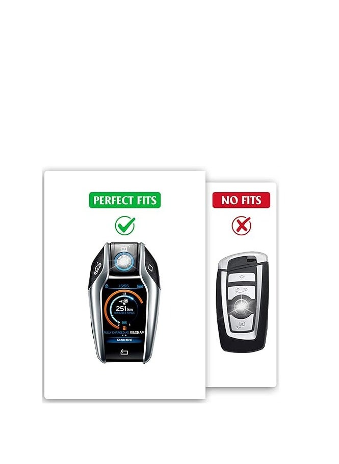 OUYoo OUYoo For BMW LCD Screen Key Fob Cove,Soft TPU Key Fob Cover Case Compatible with BMW 5 Series 528Li 530Li 540Li G30 G31 6 Series GT G11 G12 7 Series 740 X3 G01 i8(Green)  - Image 2