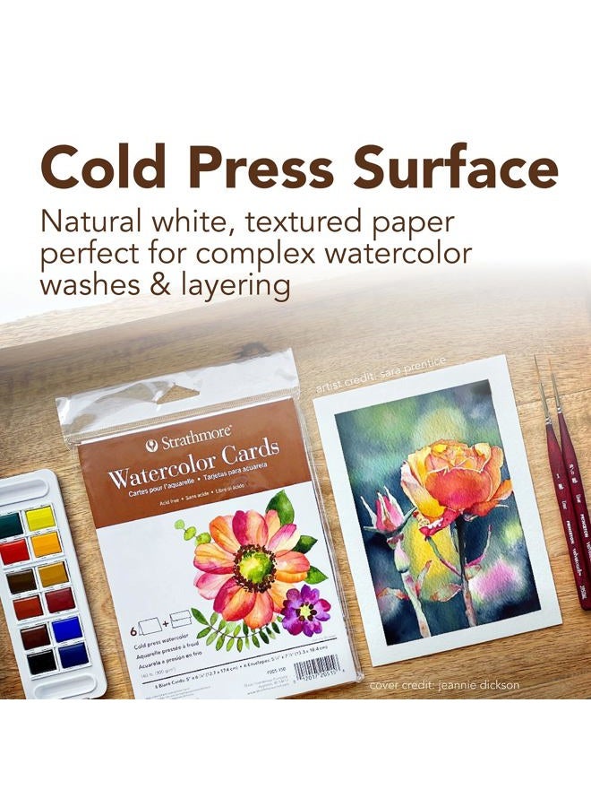 Strathmore 400 Series Watercolor Cards, Cold Press, 5x6.875 inches, 6 Pack, Envelopes Included - Image 2