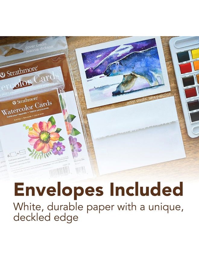 Strathmore 400 Series Watercolor Cards, Cold Press, 5x6.875 inches, 6 Pack, Envelopes Included - Image 5