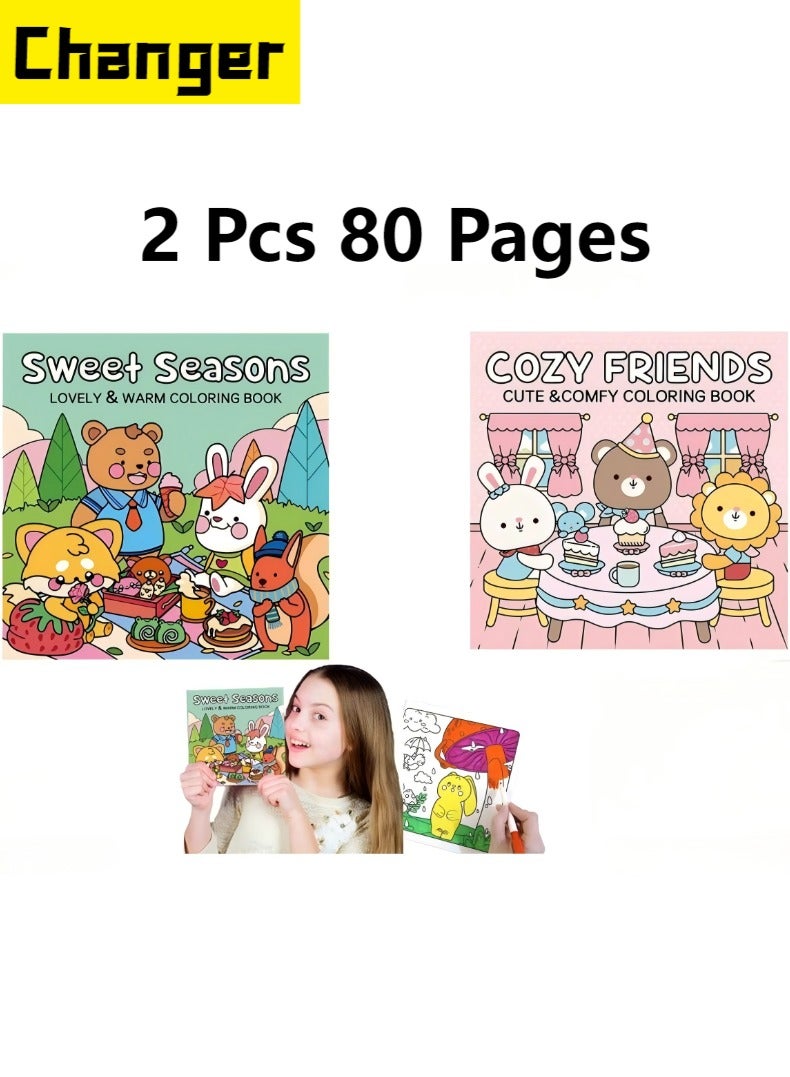 Changer 80 Pages Children's Doodle Book, for Coloring and Drawing, Wall Stickable, Thick Paper for Art Fill-In, Perfect for School, Students, Stationery, and Learning Supplies - Image 1