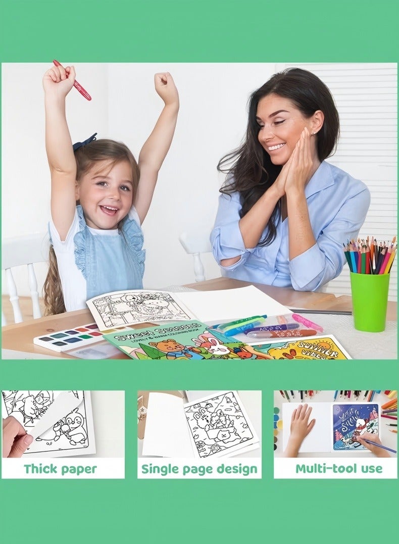Changer 80 Pages Children's Doodle Book, for Coloring and Drawing, Wall Stickable, Thick Paper for Art Fill-In, Perfect for School, Students, Stationery, and Learning Supplies - Image 4
