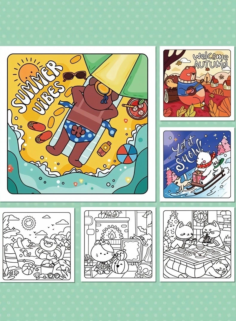 Changer 80 Pages Children's Doodle Book, for Coloring and Drawing, Wall Stickable, Thick Paper for Art Fill-In, Perfect for School, Students, Stationery, and Learning Supplies - Image 5