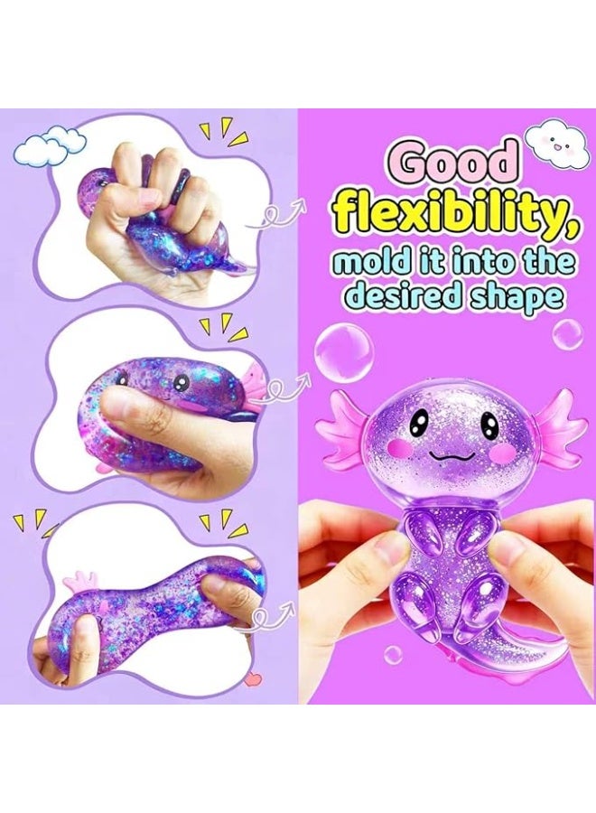 Western Mountains Axolotls Squishies Fidget Stress Ball,Cute Squishies Axolotls Toy,Easter Basket Stuffers, Stress Ball Squeeze Toys for Stress Relief (Purple) - Image 3