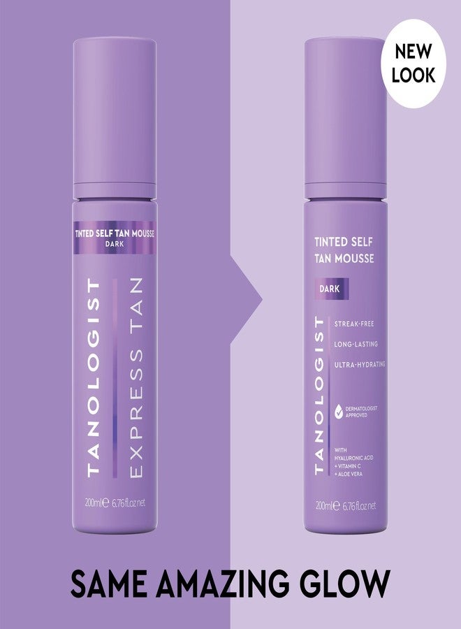Tanologist Dark Self Tan Mousse, Tinted Self-Tanning Mousse, Streak-Free, Natural Glow, No Fake Tan Smell Or Orange Tone, Long Lasting, Clean Ingredients, Vegan, 6.76 fl. oz/200 ml Bottle - Image 2