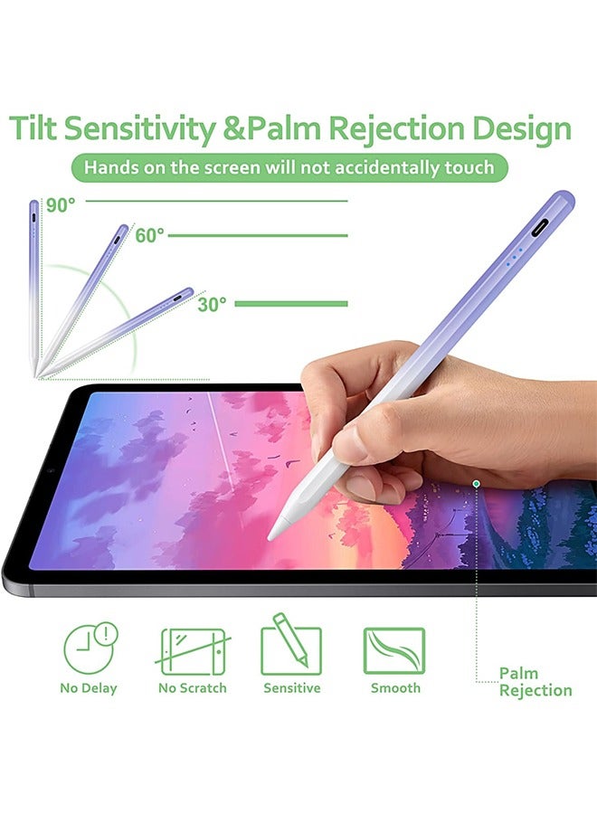 Wireless Charging Stylus Pen for Apple iPad (2nd Generation) Magnetic Active Pencil with Tilt Sensitive, Palm Rejection for iPad 6/7/8/9, iPad Mini 5/6, iPad Air 3/4/5, iPad Pro 11/12.9 - Image 4