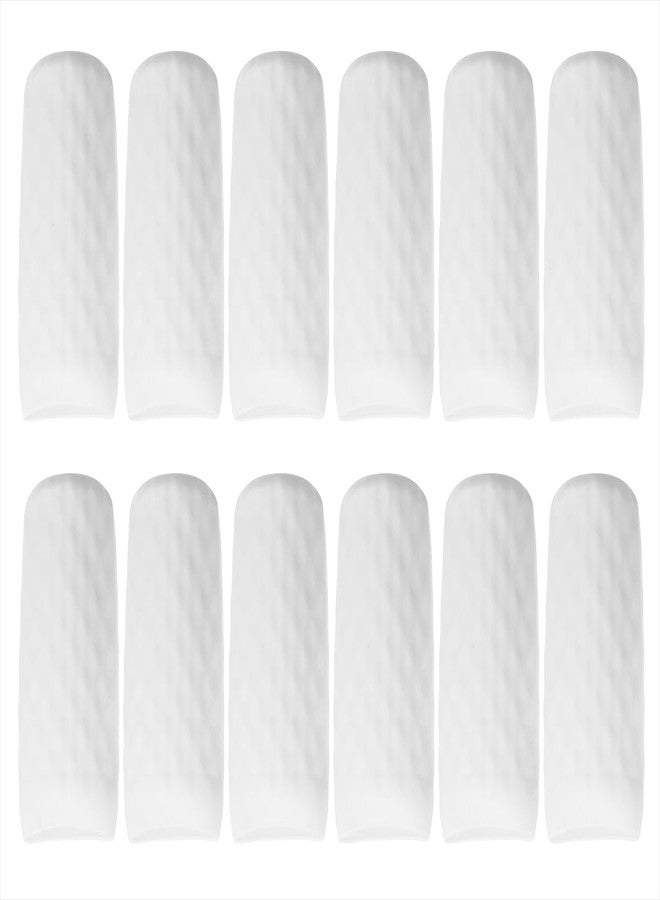 Mini Skater 12pcs Silicone Travel Bottle Cover Reusable Elastic Sleeve Fit Standard Toiletry Container Stretching Bottle Lid Cap for Luggage Bag Suitcase Prevent Leakage Solution (White) - Image 1