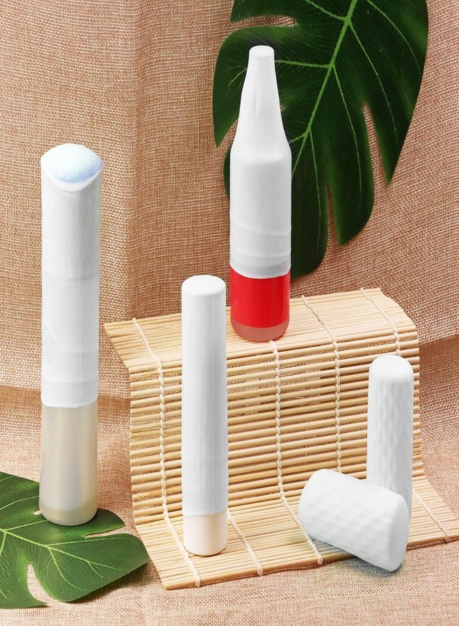 Mini Skater 12pcs Silicone Travel Bottle Cover Reusable Elastic Sleeve Fit Standard Toiletry Container Stretching Bottle Lid Cap for Luggage Bag Suitcase Prevent Leakage Solution (White) - Image 3
