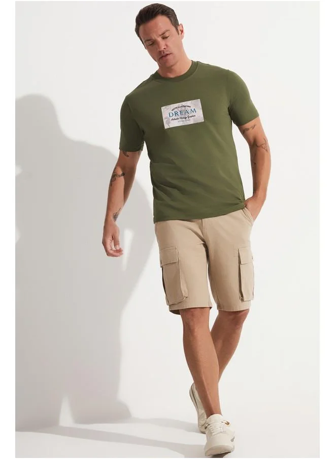 JUNE June Men Cargo Pocket Short Beige