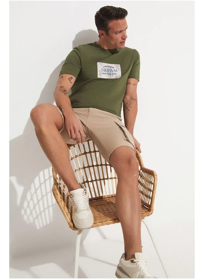 جون June Men Cargo Pocket Short Beige