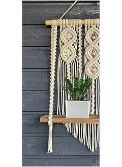 Home Gallery Amazing Macrame Wall Hanging Shelf Handmade 60X70 cm  - Image 3