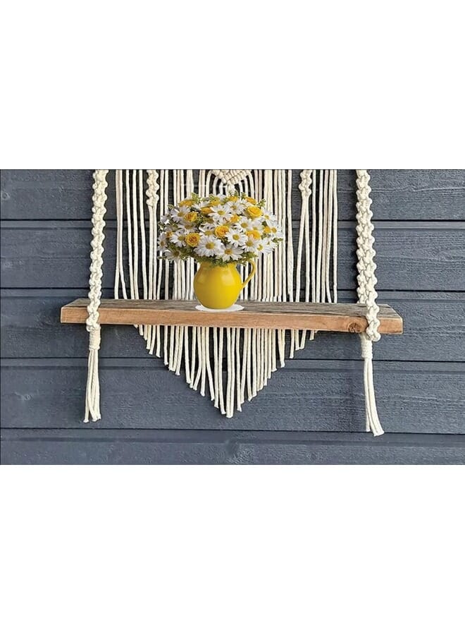 Home Gallery Amazing Macrame Wall Hanging Shelf Handmade 60X70 cm - Image 4