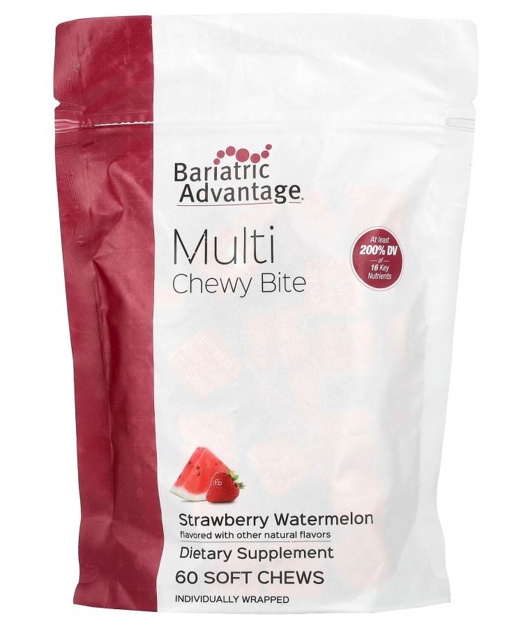 Bariatric Advantage Multi Chewy Bite Strawberry Watermelon 60 Soft Chews