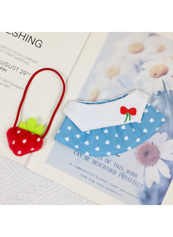 Generic - Attribute 20 Dressing Clothes Dressing Human Figure Replaceable Doll Plush 20cm Doll No Cm Cotton-Specifications:Blue Love Skirt + Strawberry Bag-Color:Suitable For 20cm Cotton Dolls - Image 1