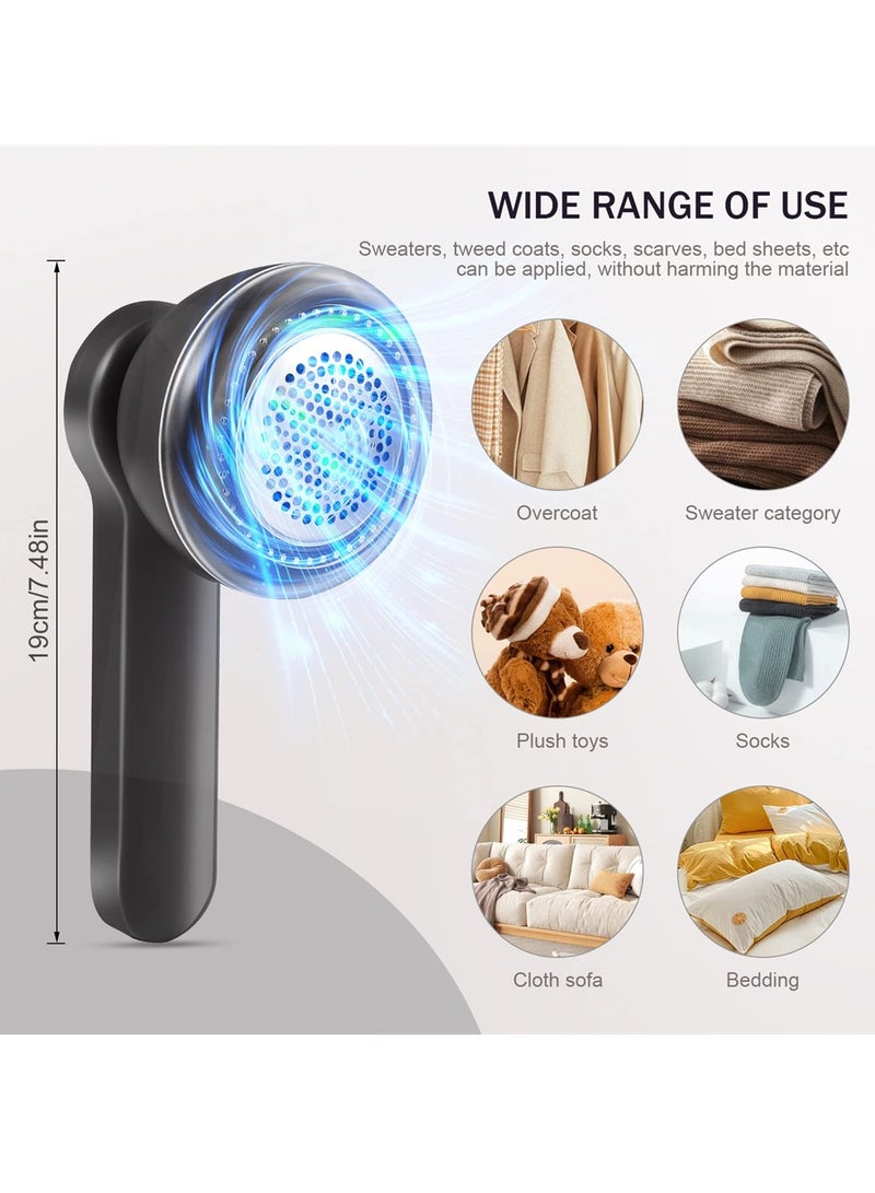Luckam Fabric Shaver, Portable Electric Lint Remover with 2 Extra Blades, Sweater Shavers to Remove Pilling, USB Electric Lint Remover Rechargeable for Clothing Furniture Carpet Lint Balls Bobbles - Image 5