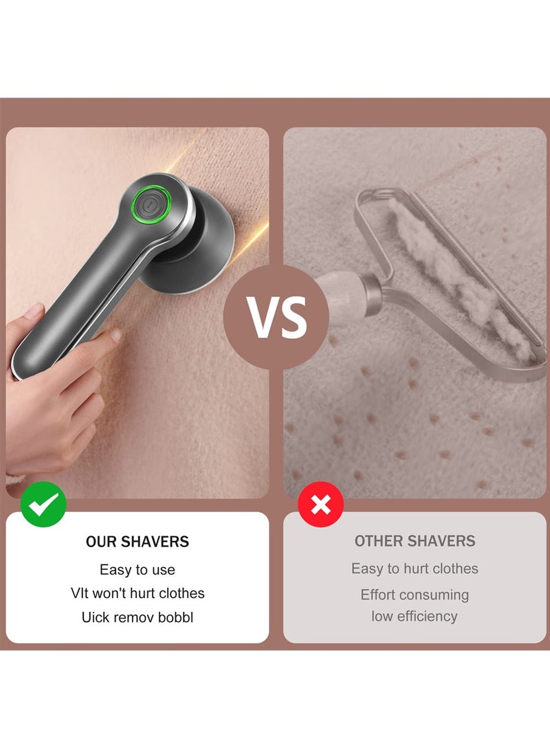 Luckam Fabric Shaver, Portable Electric Lint Remover with 2 Extra Blades, Sweater Shavers to Remove Pilling, USB Electric Lint Remover Rechargeable for Clothing Furniture Carpet Lint Balls Bobbles - Image 3