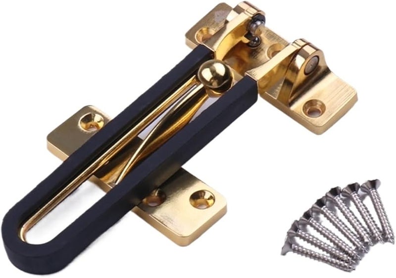Gold Zinc Alloy Sliding Door Latch Solid Bolt Mute Catch Home Door Buckle - Image 1