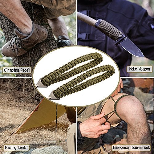 Skyocean Pocket Chainsaw with Paracord Handle 36 Inches 16 Teeth Long Chain Hand Saw Fast Wood & Tree Cutting Emergency Survival Gear Best for Camping Backpacking Hiking Hunting. - Image 3