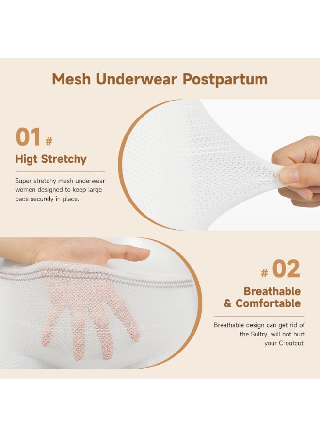 CARER Healthcare Incontinence Pregnancy CARER Healthcare Postpartum Disposable Mesh Underwear 10 Count | Soft & Comfortable Postpartum Panties for C-Section & Recovery (XX-Large) - Image 3