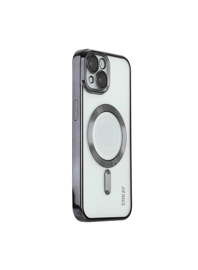The Bros Case For iPhone 14 Electroplated MagSafe Shockproof TPU Phone Case with Lens Film