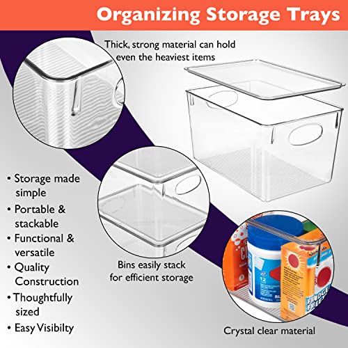 ClearSpace Plastic Storage Bins With lids, 4 Pack – Perfect Pantry Organization and Storage – Fridge Organizer, Pantry Storage Containers and Storage Bins, Cabinet Organizers - Image 4