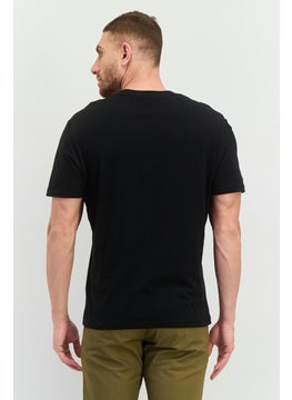 Ben Sherman Men Crew Neck Short Sleeves Brand Logo T-Shirt, Black  - Image 3