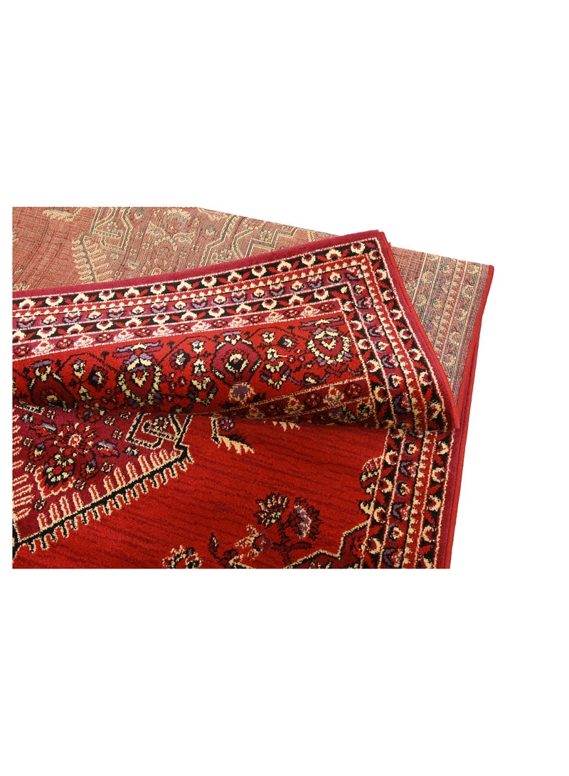 Alkaffary Tayma Area Rug, Large Majlis Carpet Traditional Saudi Pattern, Durable Premium Material,300×400 cm, Red-Black - Image 3