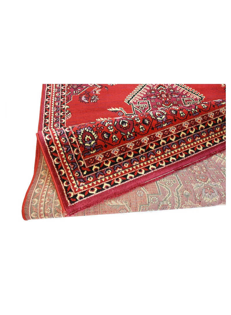 Alkaffary Tayma Area Rug, Large Majlis Carpet Traditional Saudi Pattern, Durable Premium Material,300×400 cm, Red-Black - Image 4