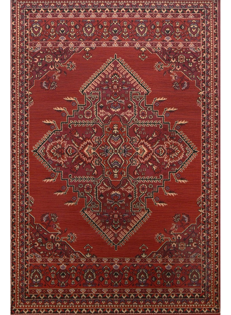 Alkaffary Tayma Area Rug, Large Majlis Carpet Traditional Saudi Pattern, Durable Premium Material,300×400 cm, Red-Black - Image 1